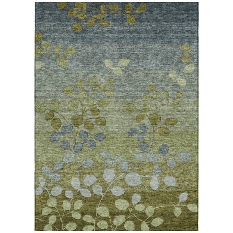 HomeRoots Floral Transitional Rectangle Outdoor Rug