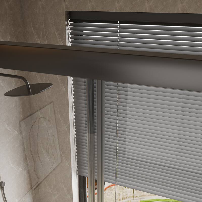 Modland 70'' H Glass Double Sliding Shower Door in Black/Chrome