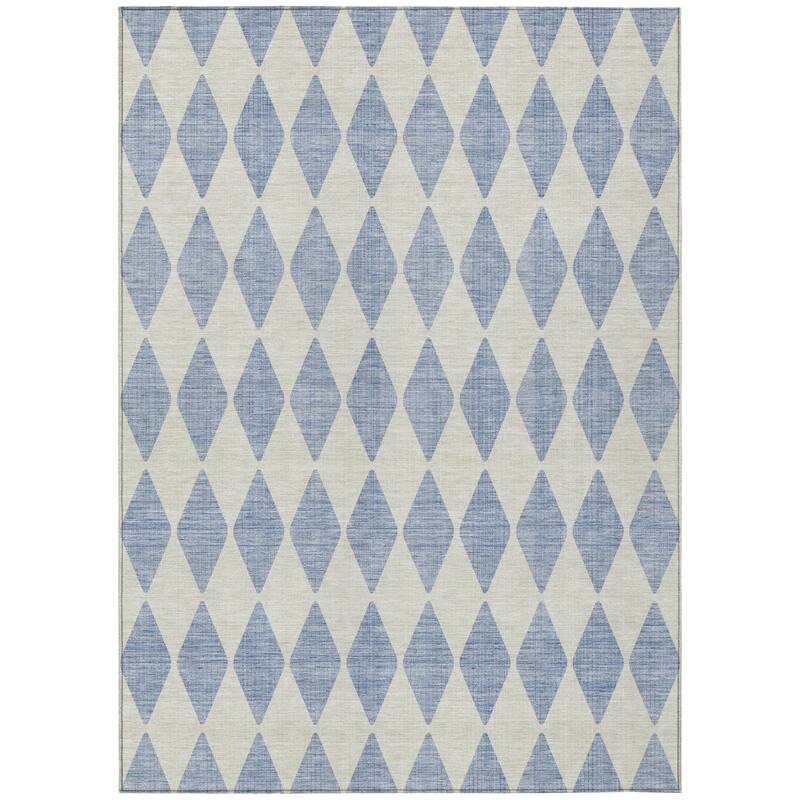 HomeRoots Geometric Transitional Rectangle Outdoor Rug