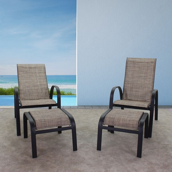 reclining sling patio chairs
