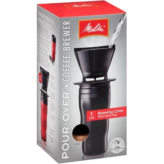 Melitta 1-Cup Pour-Over Coffee Brew Cone & Travel Mug - Overstock - 18016297