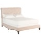 preview thumbnail 4 of 7, SAFAVIEH Hathaway Light Beige Linen Upholstered Tufted Rolled Back Bed (Full)
