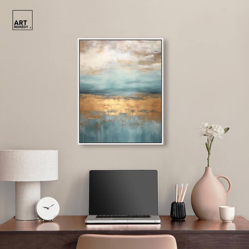 Cloudscape in Gold III Canvas by Art Remedy