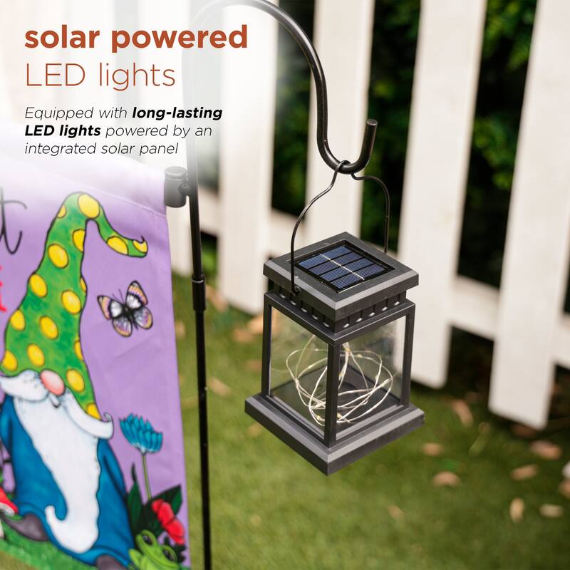 Alpine Corporation Decorative Garden Flag Holder Stakes, Outdoor Metal Flagpole Stands Design for Patio & Garden Décor