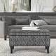 preview thumbnail 15 of 25, Adeco Storage Ottoman Bench Fabric Patterned Rectangular Toy Chests