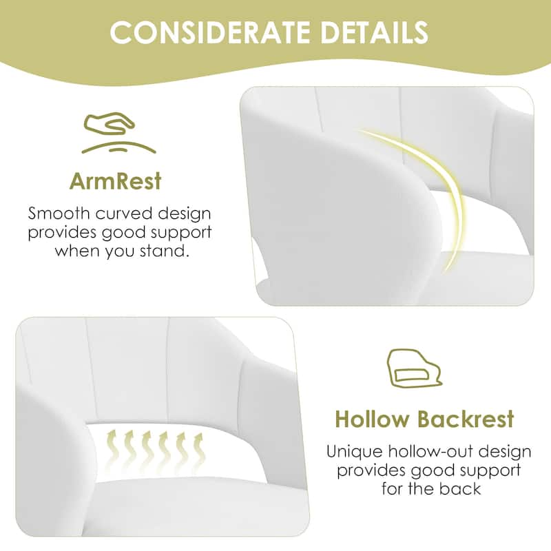 VECELO Modern Upholstered Dining Chairs Set of 4 Velvet Kitchen Chairs for Dining Room