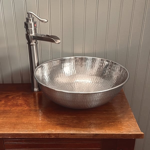 slide 2 of 11, Bohr 14" Vessel Bathroom Sink in Nickel
