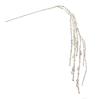 2 Piece Set Silver Glittered Hanging Artificial Christmas Branch 46"