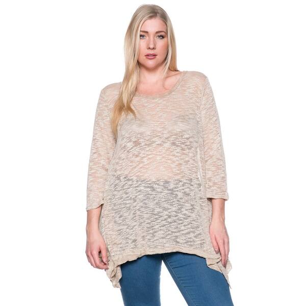 Shop Women S Casual Crew Neck Knit Loose Fit Plus Size Top Ha Made