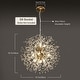 preview thumbnail 57 of 79, 8/9/12/16-Light Modern Linear Sputnik Firework Dandelion Crystal Chandelier