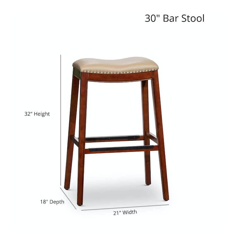 30" Bar Height Saddle Stool