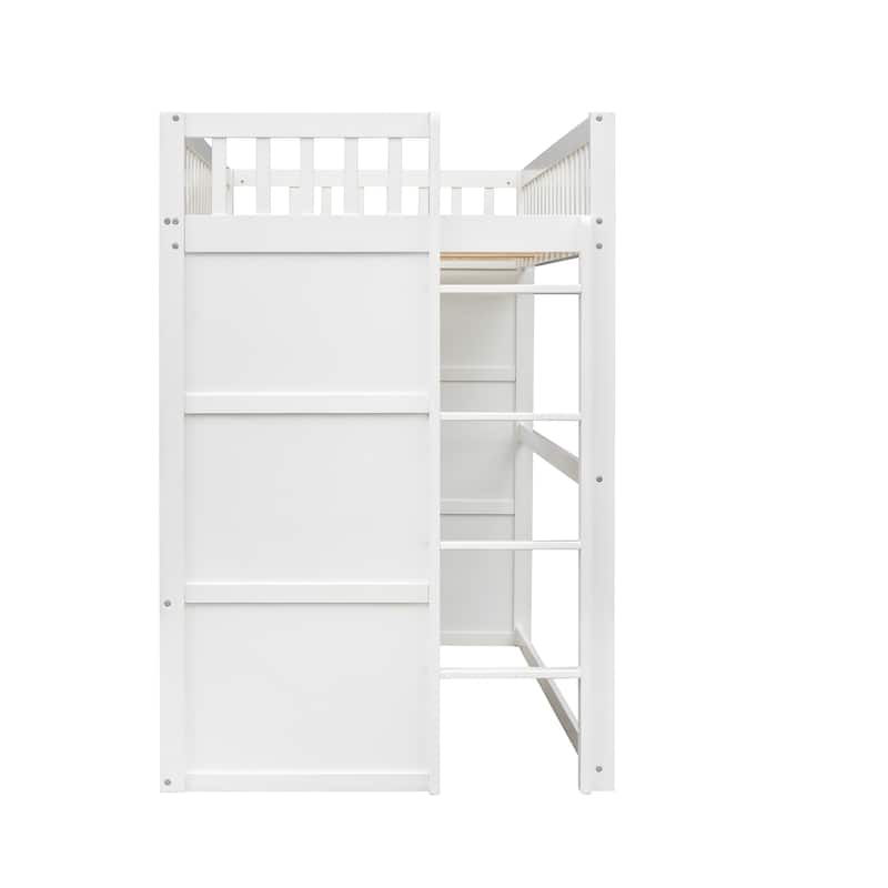 Castle Style Twin Solid Pine Loft Bed