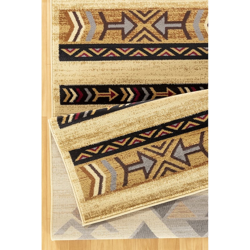 Tribes GC_YLS4006 Cream Southwest Area Rug