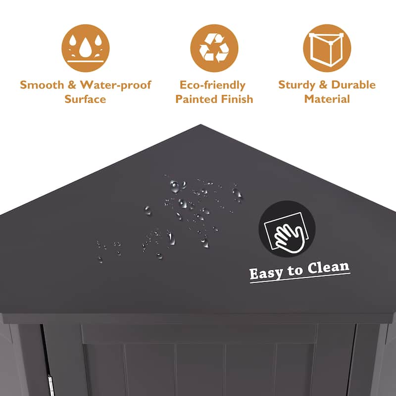 Bathroom Cabinet Triangle Corner Storage Cabinet with Adjustable Shelf