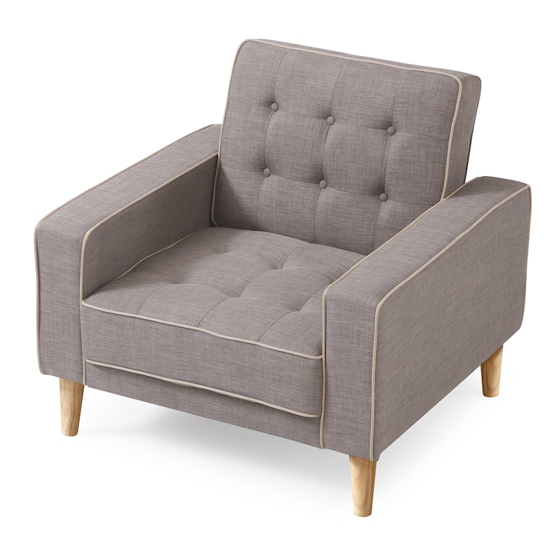 Tufted Accent Chair with Sleeper Conversion - 36" - Dark Gray