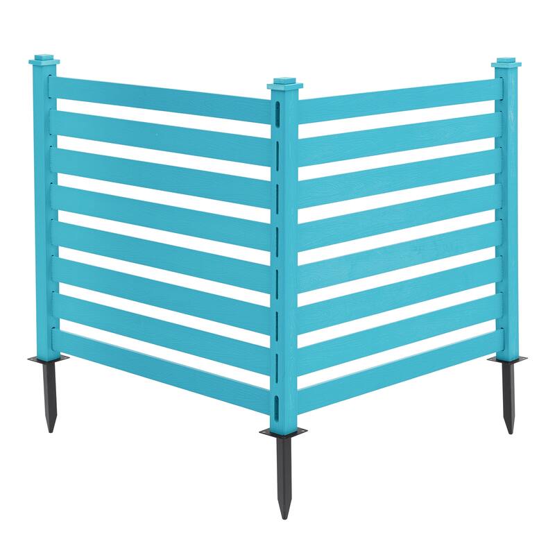 Courtyard Privacy Fence Without Digging Pits, Easy To Set Up, No Damage To The Ground,2,4-Panel - 39.3 in. W x 35.6 in. H