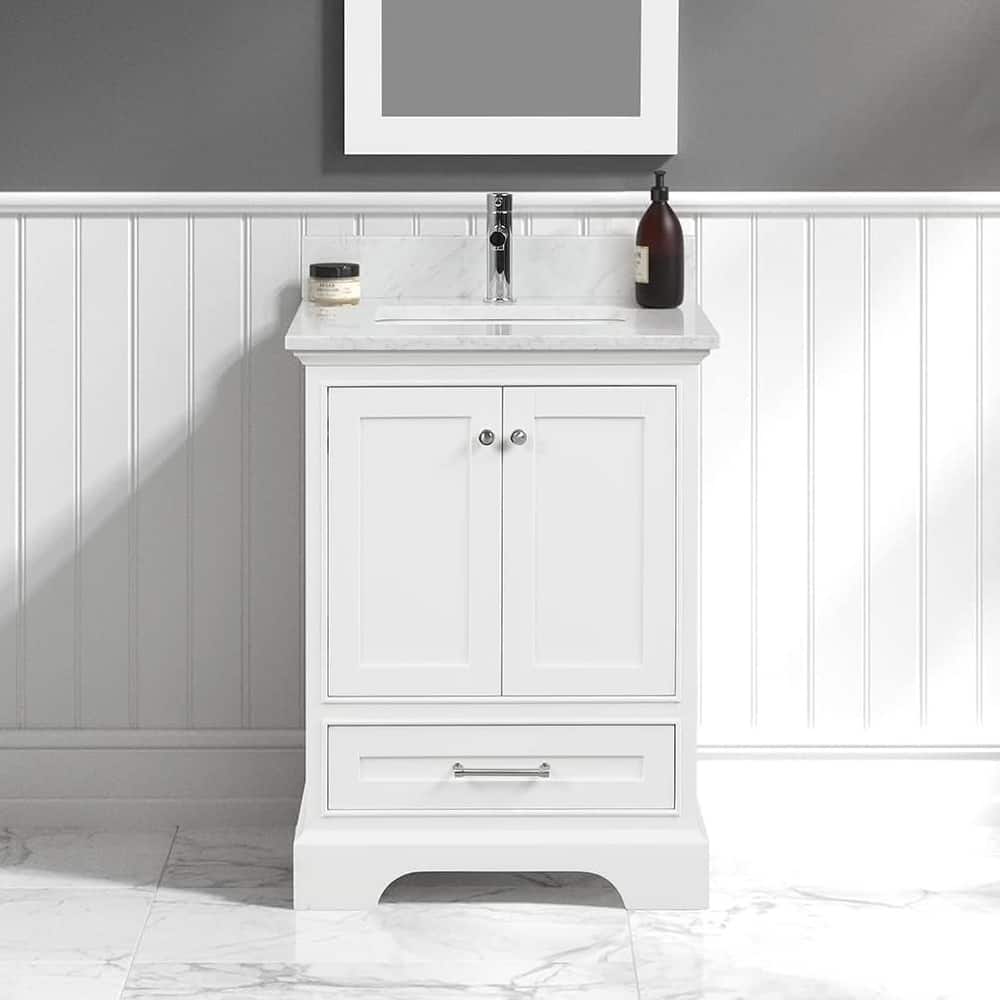 Blossom Copenhagen 24" Solid Wood Bathroom Vanity w/ Marble Top & Sink