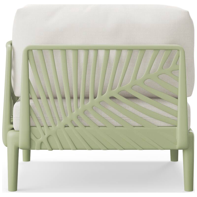 Frond and Form Patio Deep Seating Corner Chair with Cushions