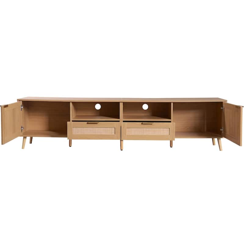 Rattan TV Stand for TVs up to 85''
