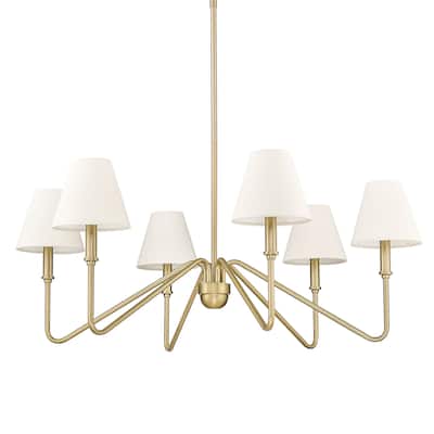 Golden Lighting 3690-6 IL Kennedy 6 Light 35" Wide Chandelier