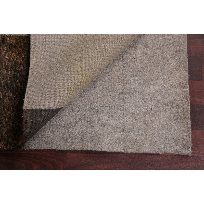 Checkered Vegetable Dye Nepalese Oriental Wool Area Rug Hand-knotted - 5'2" x 7'11"