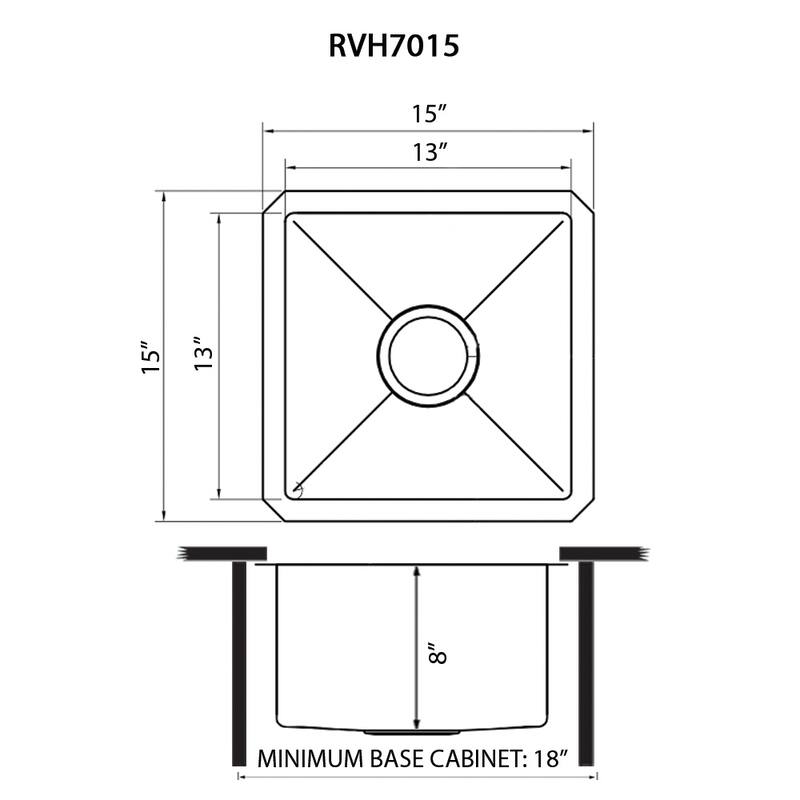 Ruvati 15-inch Matte Gold Stainless Steel Undermount 16 Gauge Kitchen Sink - RVH7015GG