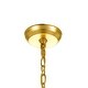 preview thumbnail 4 of 5, Layla 5 Light Antique Gold Chandelier - 18'' W x 17'' H