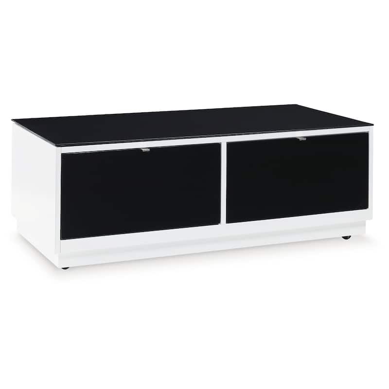 Signature Design by Ashley Gardoni White/Black Coffee Table - 47.38" W x 23.75" D x 17.13" H