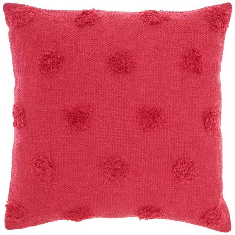  Mina Victory Life Styles Tufted Dots Solid Textured 18" x 18" Indoor Throw Pillow 