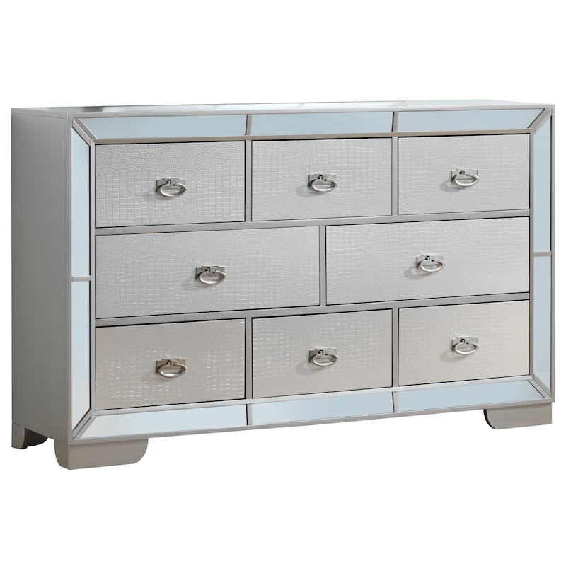 Holly Hills 8-drawer Dresser - Silver Champagne