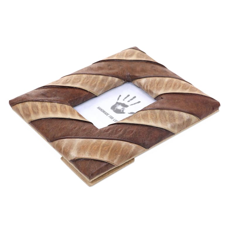 Novica Handmade Lamtoro Lurik Natural Fiber Photo Frame (2X3)