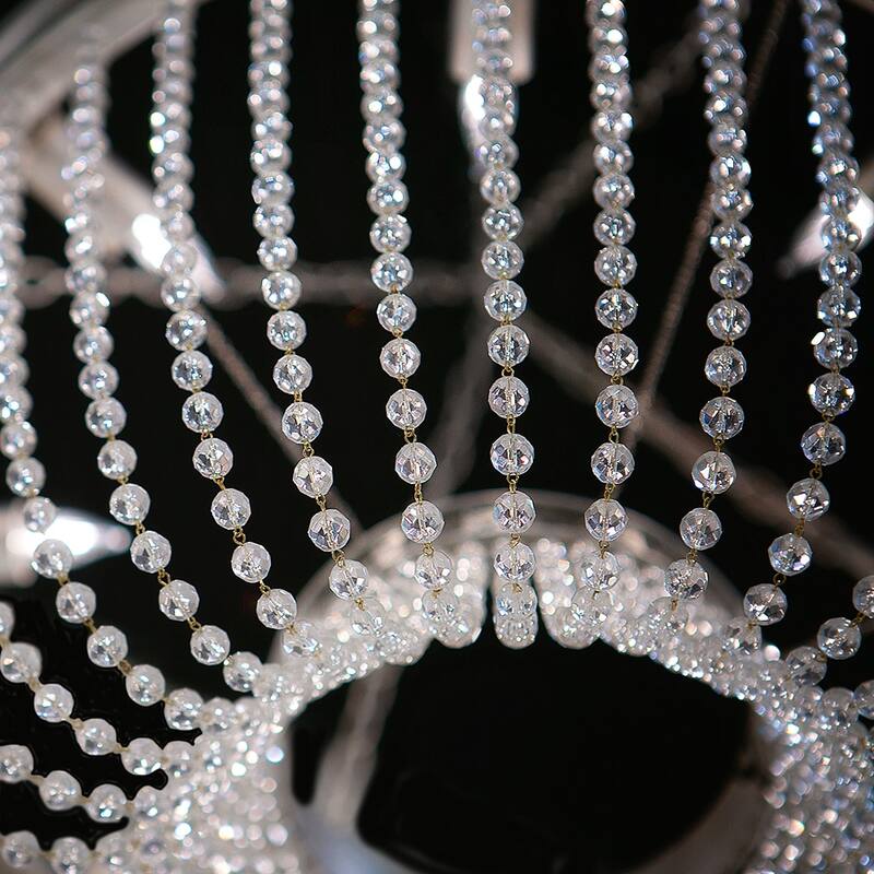 Currey & Company Highbrow Beaded Glass Chandelier - 24.25"h x 24"dia