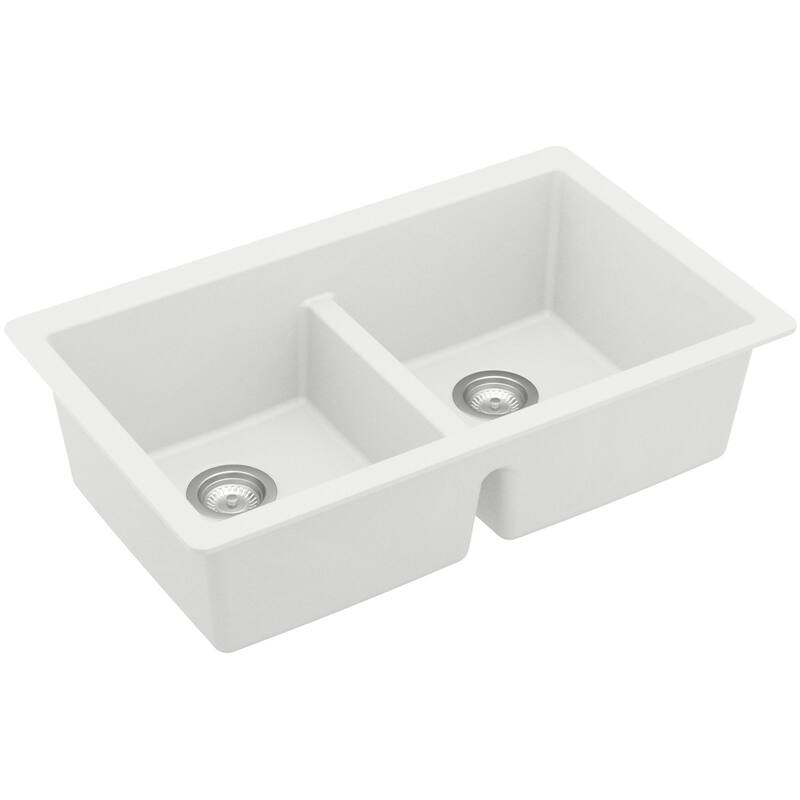 Karran USA QU-810-PK1 Quartz QU 32" Undermount Double Basin Quartz