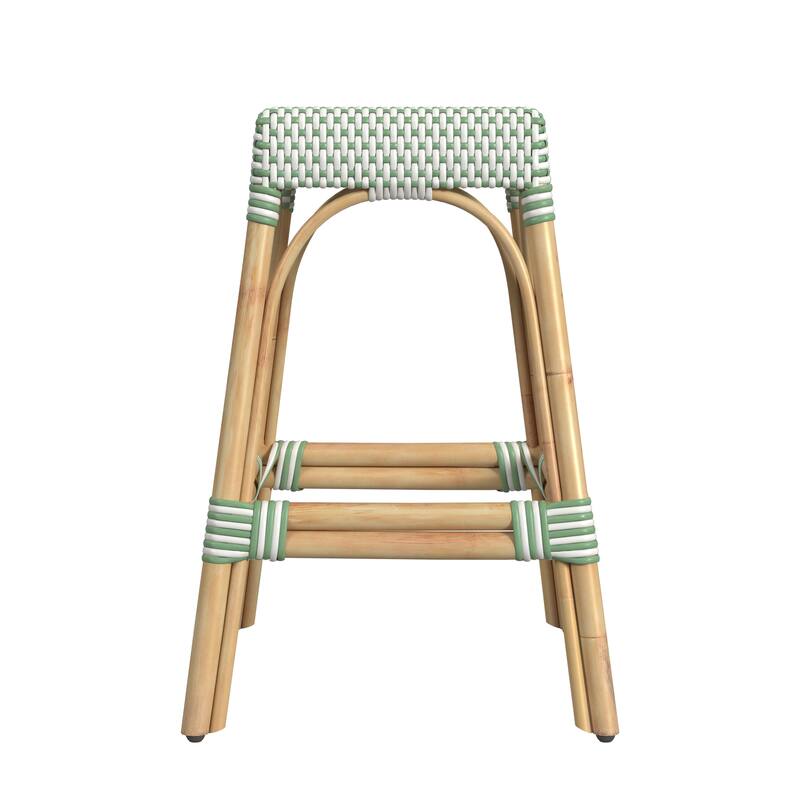 Robias 24.5" Rattan Rectangular Counter Stool