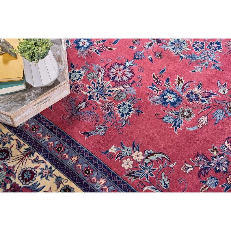 EXQUISITE RUGS ONE-OF-A-KIND Super Fine Antique Weave Hand Knotted PINK Rug - 8'3"x10'2"
