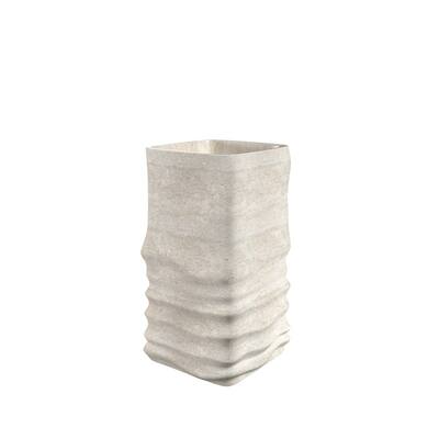 MEDUNJESS 16'' Solid Surface Pedestal Bathroom Sink