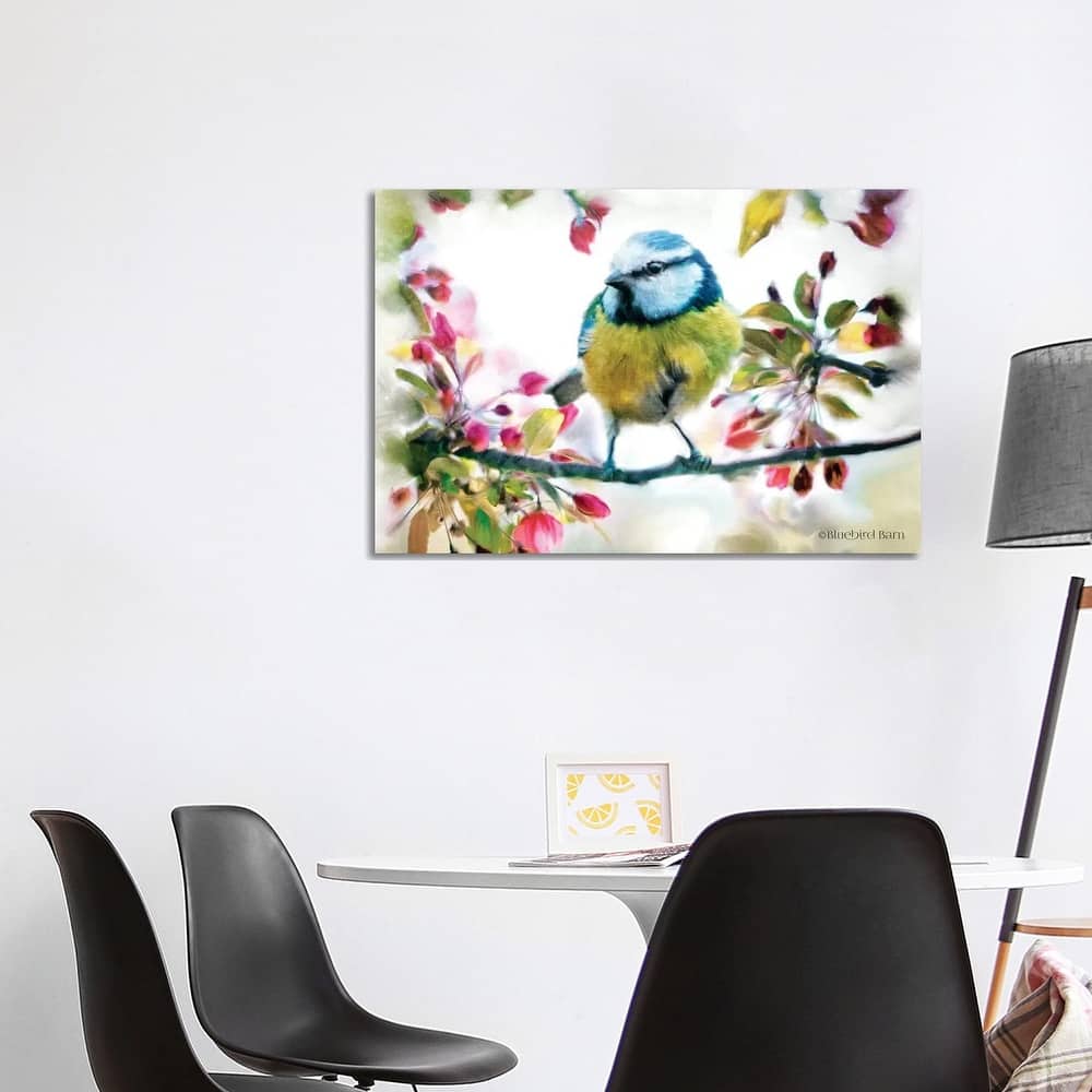 iCanvas "Spring Yellow Bird on a Bough" by Bluebird Barn Canvas Print