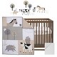 preview thumbnail 2 of 8, Lambs & Ivy Baby Farm Animals 5-Piece White/Taupe Baby Crib Bedding Set