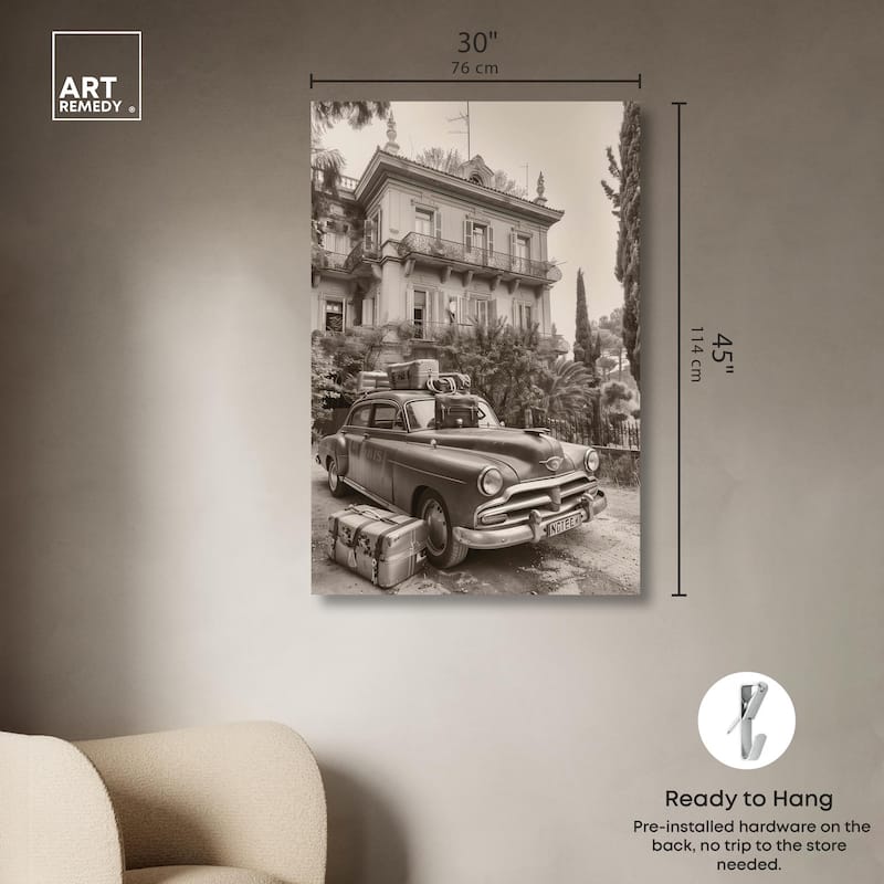 Pack Up the Car Canvas by Art Remedy, Gallery Wrapped