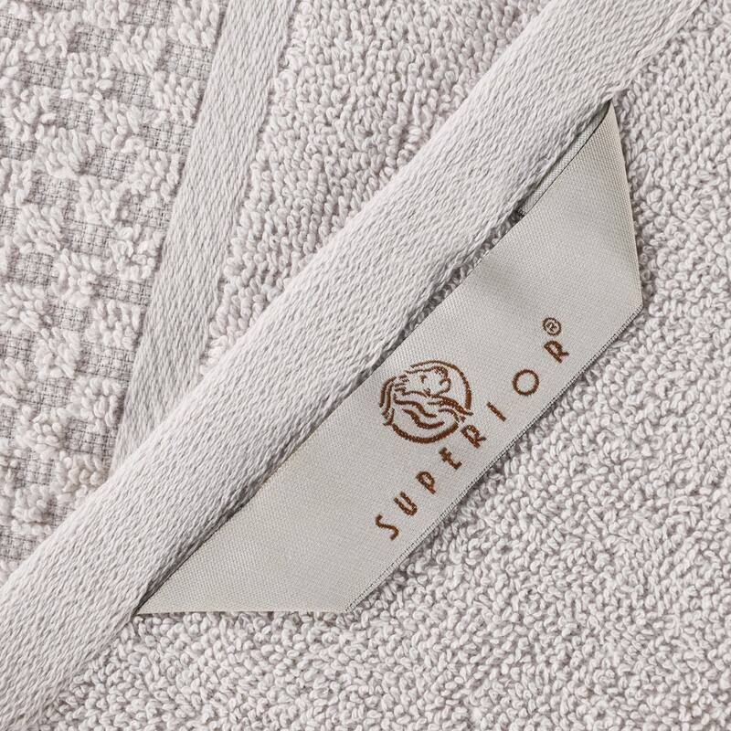 Superior Lodie Cotton Jacquard Solid and Two-Toned 12 Piece Towel Set