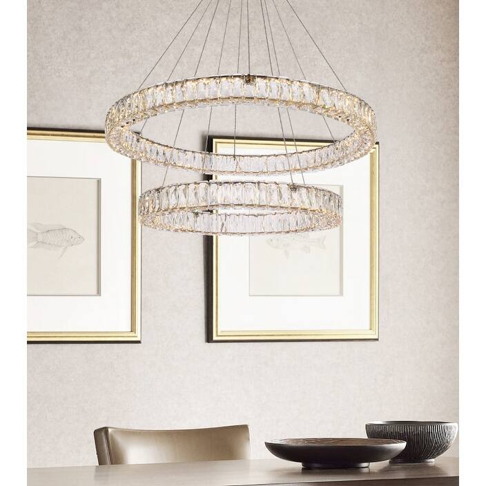 Indigo Home 36 inch LED double ring chandelier