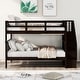 preview thumbnail 38 of 67, Stairway Wooden Bunk Bed with Storage Staircase and Guard Rail, for Bedroom, Dorm, Convertible into 2 Beds