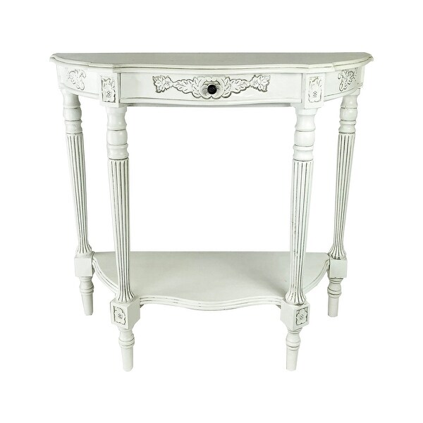 Shabby chic half moon table discount