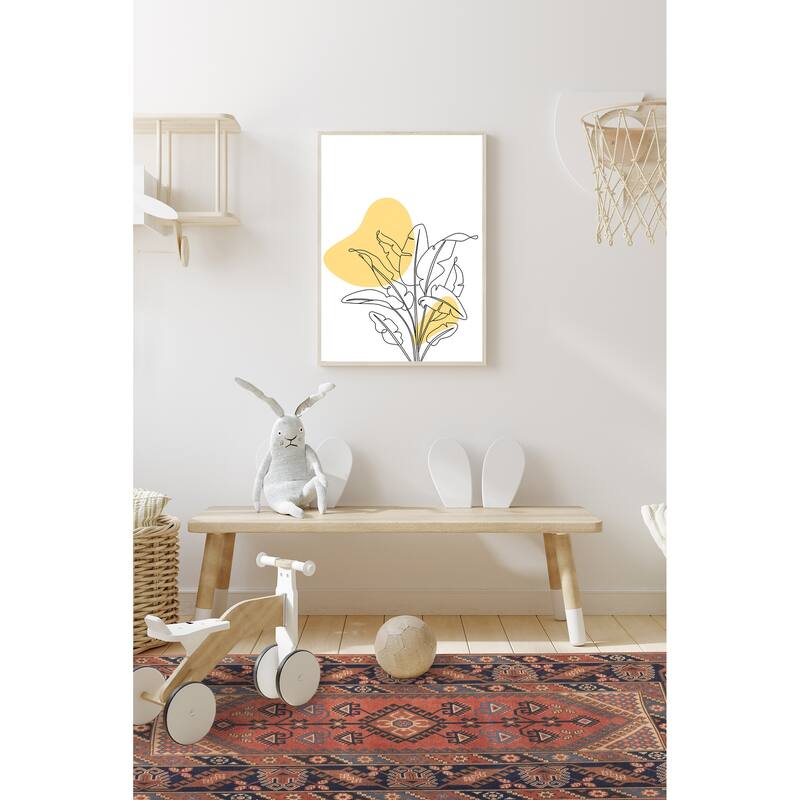 ECARPETGALLERY Hand-knotted Oushak Red Wool Rug - 4'1 x 6'7