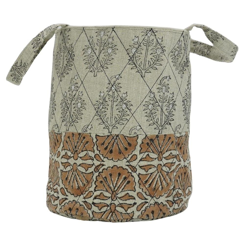 Fabdivine Handmade Floral Room Décor Nursery Storage Basket