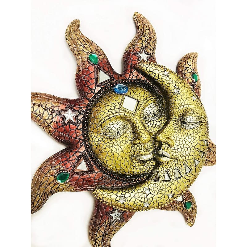 Q-Max Mosaic Sun and Moon Wall Decor