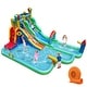 preview thumbnail 1 of 8, Gymax Inflatable Water Park w/Climbing Wall Basketball Rim Splash Pool - MultiColor MultiColor - Kids