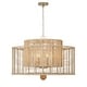 preview thumbnail 1 of 8, Jayna 8 Light Burnished Silver Chandelier - 31.25"W x 22"H
