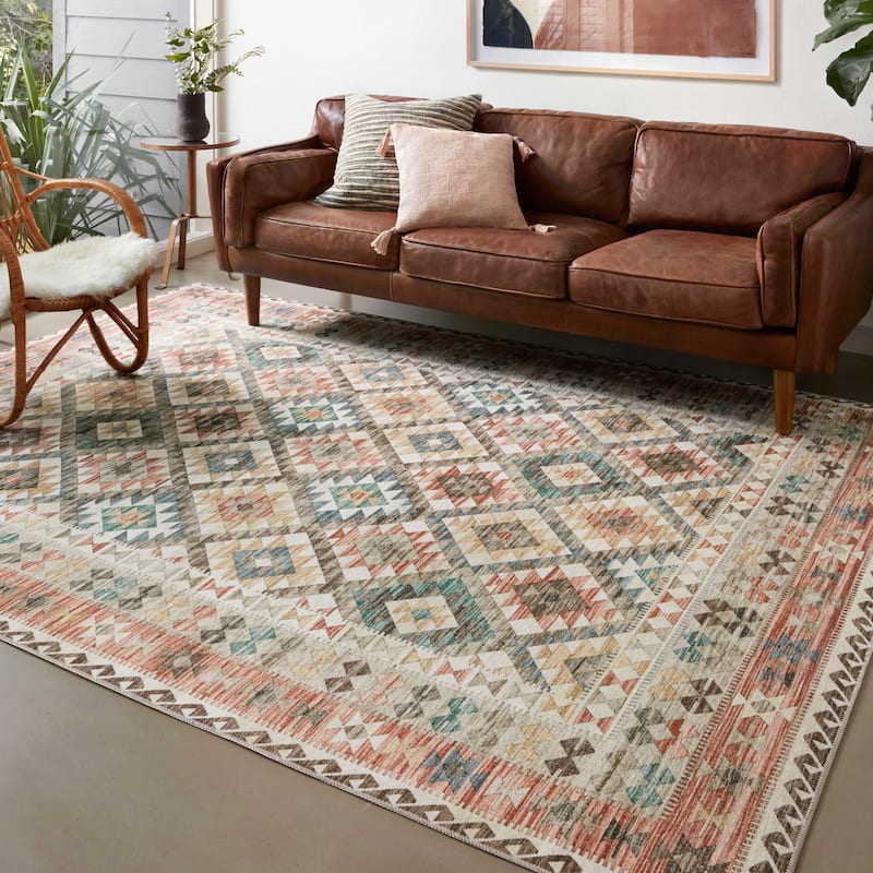 Alexander Home Escalante Southwestern Border Area Rug
