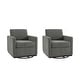 preview thumbnail 8 of 154, Set of 2 Modern Swivel Accent Armchairs Upholstered Arm Chairs